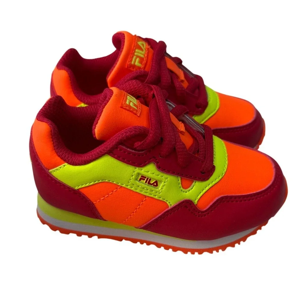 Fila Cress Color Block Neon Kids/Youth Sneakers Size 7 C New